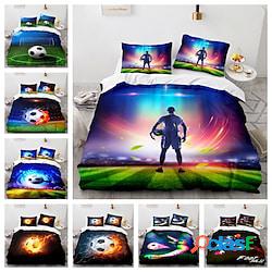 sport calcio 3 pezzi comforter set twin size graffiti set di