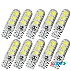 10x w5w t10 auto segnale led lampadina cob luce interna 12v
