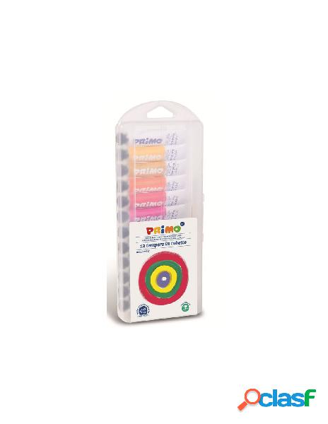 12 colori a tempera tubetti alluminio da 12ml in scatola