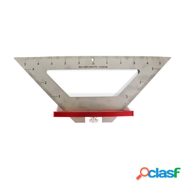 140MM Acciaio inossidabile Pollici Righello triangolare per