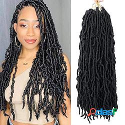 18 pollici nuovi faux locs capelli alluncinetto morbidi locs