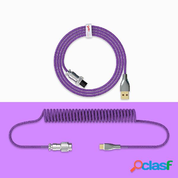2,2 m Meccanico Cavo per tastiera a spirale Type-C USB