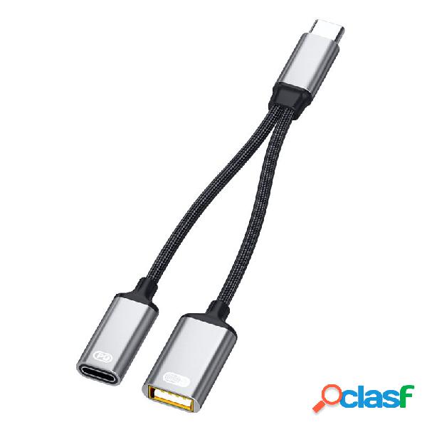 2 in 1 Tipo-C Sdoppiatore cavo da USB-C a USB 2.0 Adattatore
