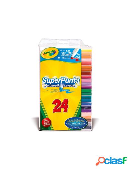 24 pennarelli superpunta lavabili