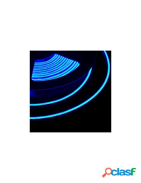 24v bobina led neon flex colore blu 10 metri ip65 10w/m