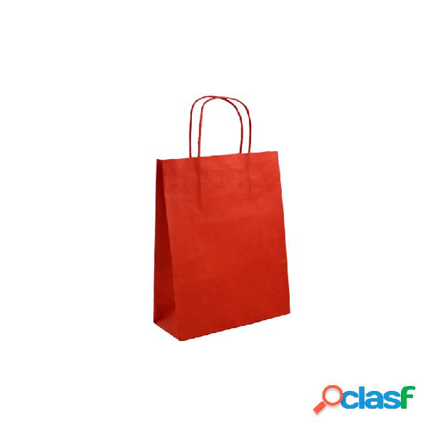 25 pz Shopper in carta colore rosso da € 0,28 Cad + Iva