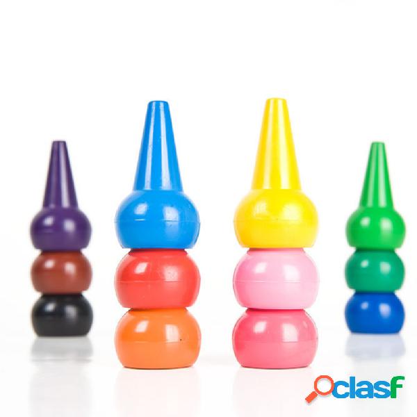 3D 12 colori pastelli a dito Disegno per bambini