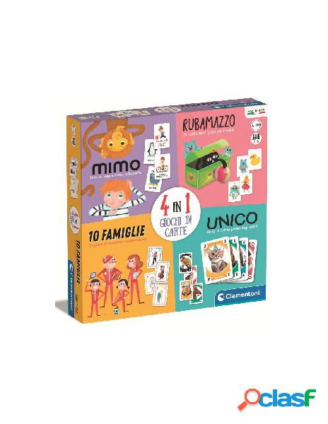 4in1 gioco di carte mimo, unico, rubamazzo, 10 famiglie