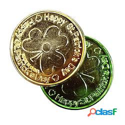 5 pezzi giorno irlandese st. moneta giocattolo di plastica