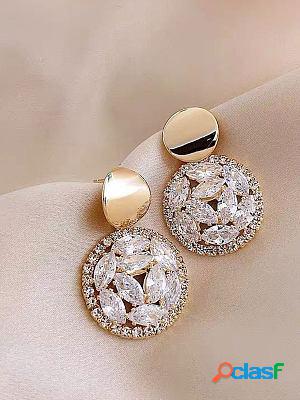 925 Silver Pin Brilliant Round Earrings