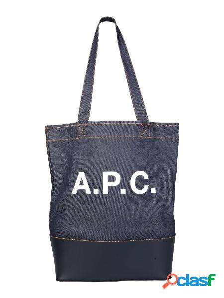 A.P.C. BORSA A SPALLA DONNA CODDPM61444IAK COTONE BLU