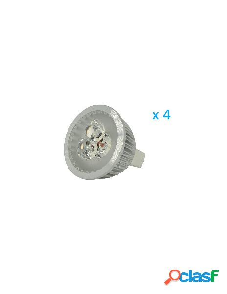 A2zworld - 4 pz faretto lampada led dicroica mr16 gu5.3 12v