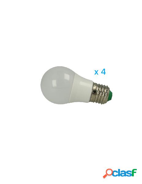 A2zworld - 4 pz lampade led e27 bulbo 3w30w bianco freddo