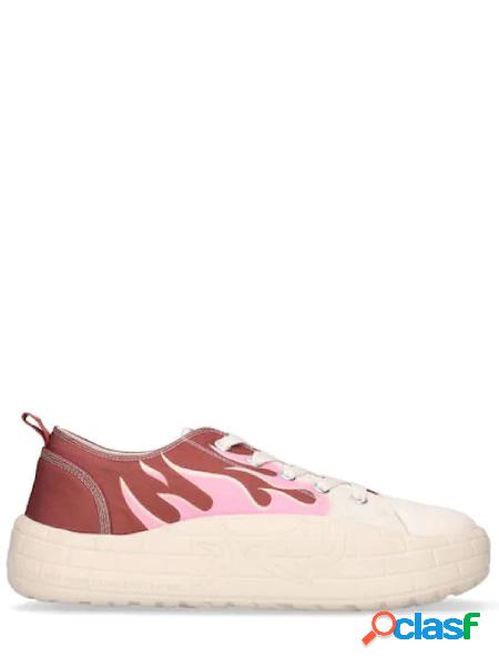 ACUPUNCTURE sneakers NYU VULC con fiamme MARRONE/ROSSO