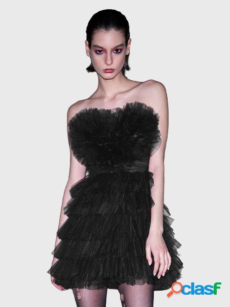 ANIYE BY Abito Dolly corto in tulle Nero