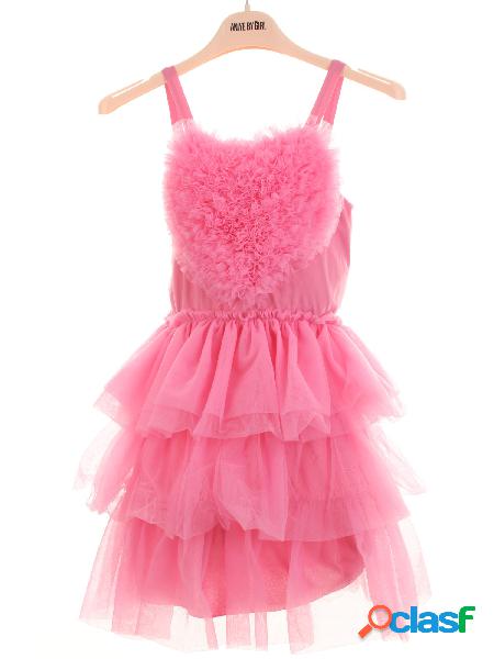ANIYE BY GIRL abito in tulle con spalline ROSA