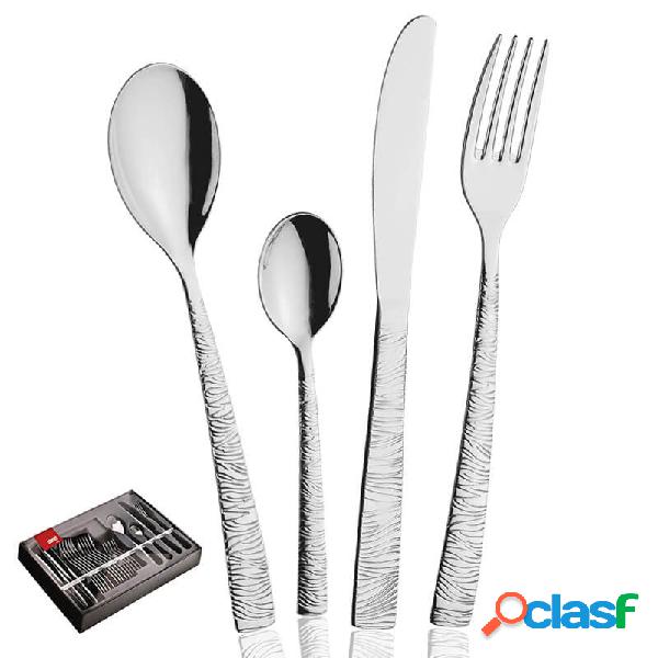 Abert Naif Set Posate 24 Pezzi in Acciaio Inox Con Scatola