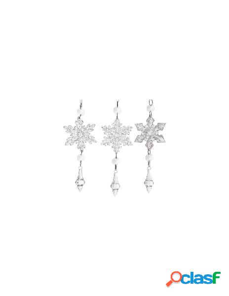 Acr snowflake drop hanger 3ass, colour: transparent, size: