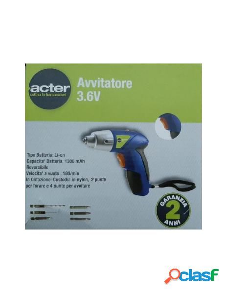 Acter - trapano avvitatore cacciavite 3.6 v acter