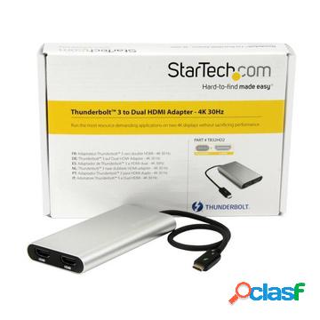 Adattatore thunderbolt 3 a doppio hdmi 4k 60hz