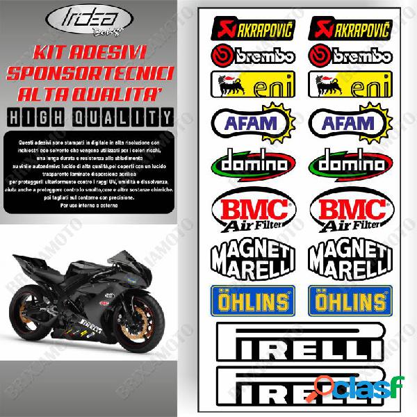 Adesivi kit sponsor tecnici moto gp sbk