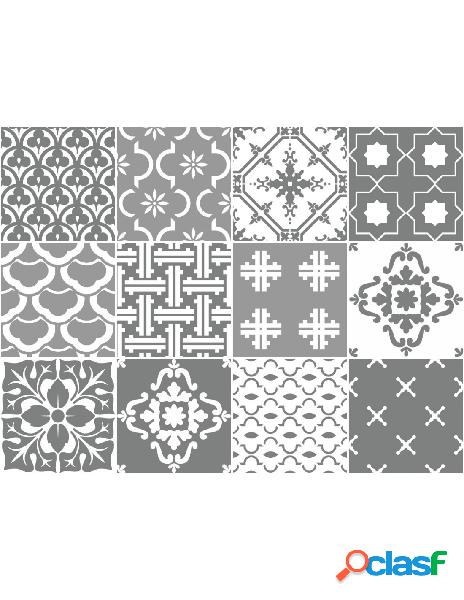 Ambience stickers - set di 12 adesivi murali mosaico oslo