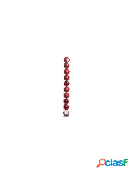 Amicasa - palline albero amicasa 9020172 tubo sfera mix red