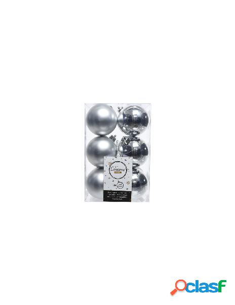 Amicasa - palline albero amicasa 9021831 sfera mix silver