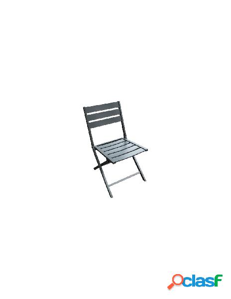 Amicasa - sedia da esterno amicasa alicante grigio