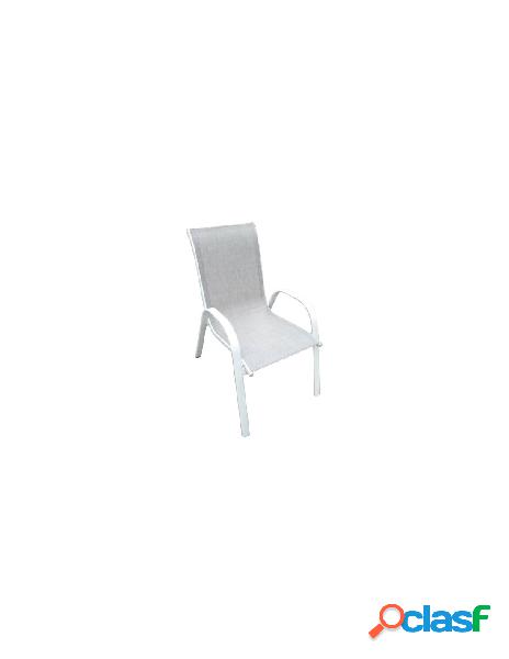 Amicasa - sedia da esterno amicasa bianco e grigio