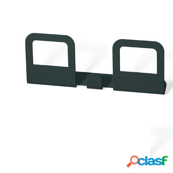 Appendiabiti da parete due posti in Acciaio 20x5xh5 cm