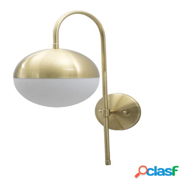 Applique una luce moderna in metallo colore oro e vetro cm