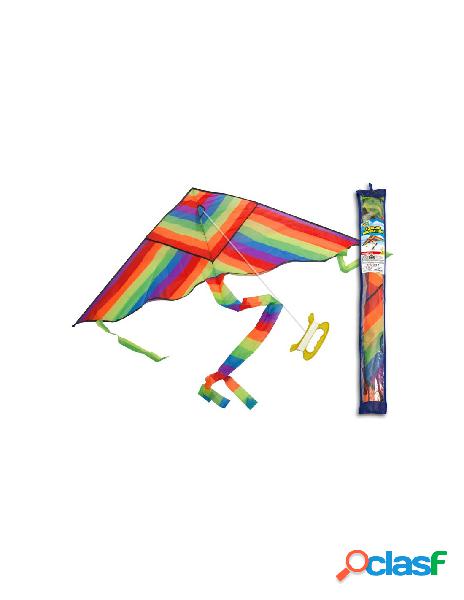 Aquilone arcobaleno con una maniglia in sacca 140x69cm