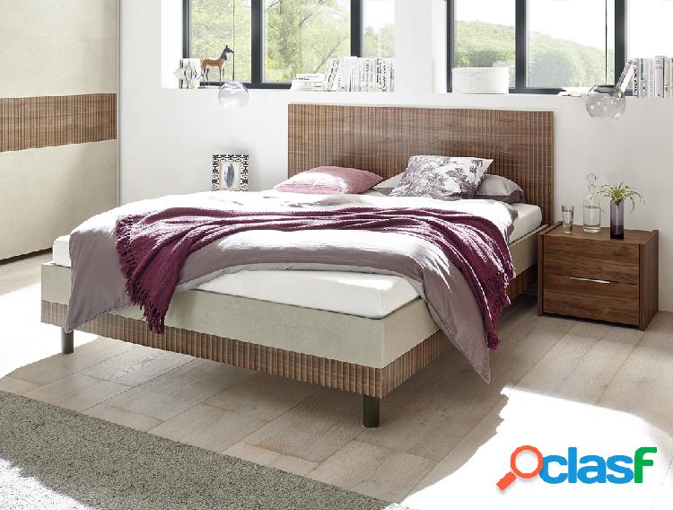 Arkona - Letto matrimoniale design in legno serigrafato cm