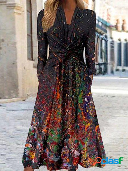 Astratto Casuale Jersey Abito