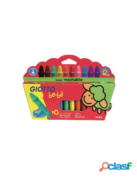 Astuccio 10 pastelli a cera giotto bebe