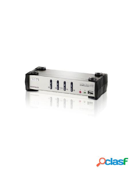Aten - kvm vga audio switch 4 porte usb/ps2 osd, cs-1734b