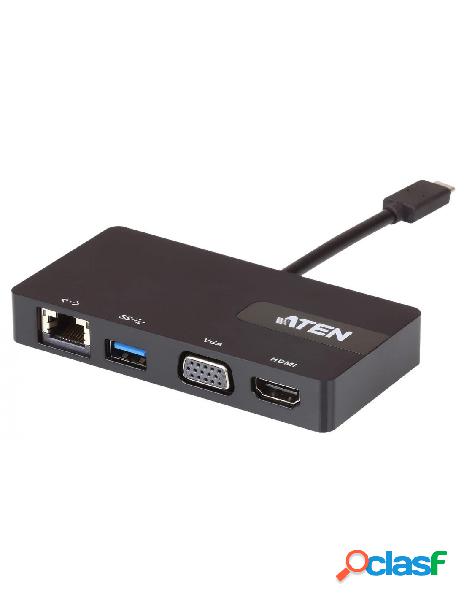 Aten - mini dock multiporta usb-c&trade, uh3232