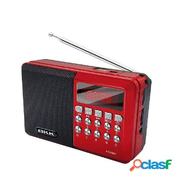 BKK FM Pocket Radio MP3 bluetooth V5.0 1200mAh Batteria
