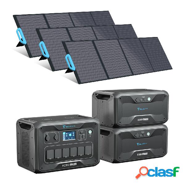 BLUETTI AC300 + 2*B300 + 3*PV200 Kit Generatore Solare