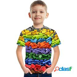 Bambino Da ragazzo maglietta Color Block Esterno Stampa 3D
