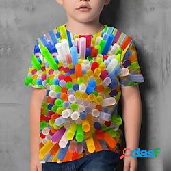 Bambino Da ragazzo maglietta Pop art Stampa 3D Manica corta