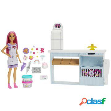 Barbie pasticceria - playset con bambola e postazione da