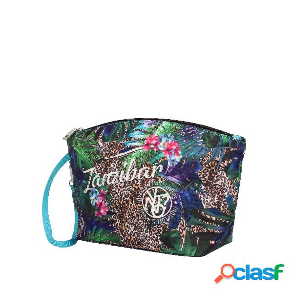 Beauty case mare in tessuto con fantasia