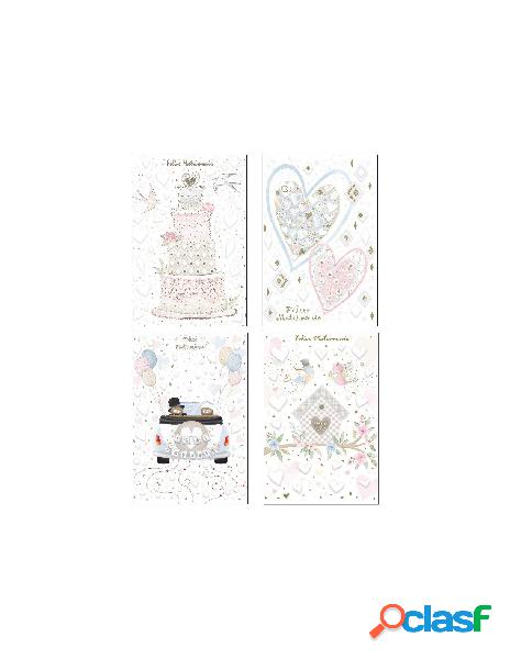 Bigl.matrimonio c/rilievo e foil