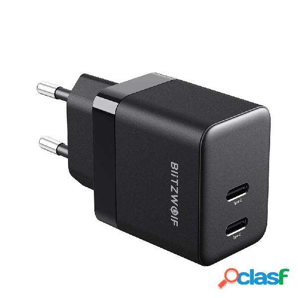 BlitzWolf® BW-S22 Mini PD 35W Caricatore da muro GaN Dual