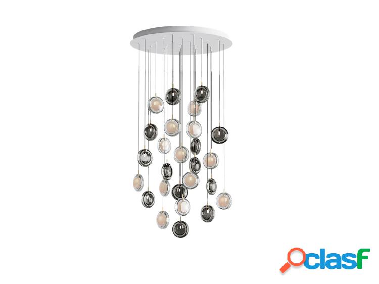 Bomma Lens Chandelier 26x - 13 Smoke 13 White - Lampada a