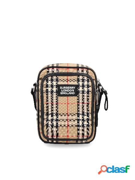 Borsa A Tracolla Con Motivo Vintage Check E Finiture In