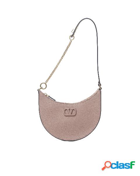 Borsa mini hobo in pelle di vitello