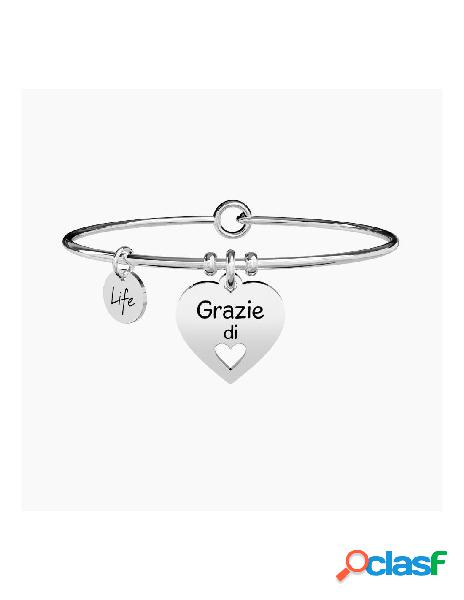 Bracciale KIDULT LOVE in Acciaio 731298 CUORE GRAZIE